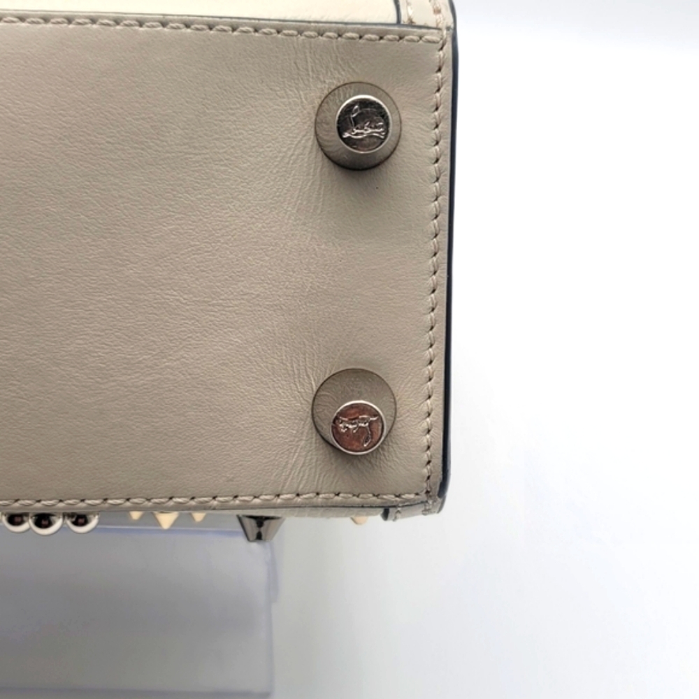 Christian Louboutin Winter White Studded Women's Bag - Picture 9 of 12